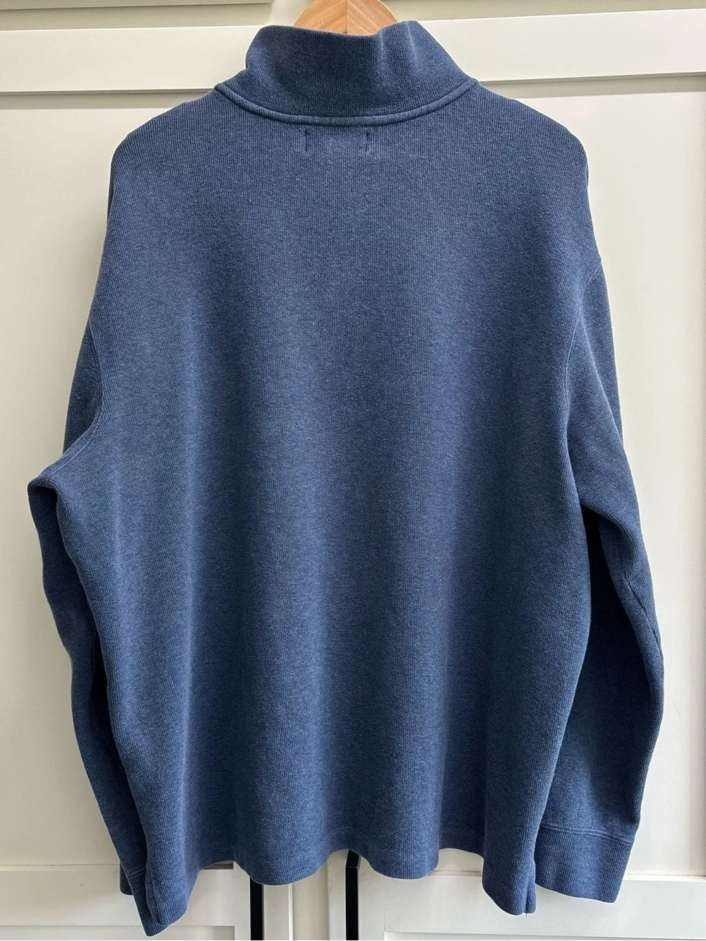 Polo Ralph Lauren Vintage Quarter Zip Sweatshirt Men’s XXL Blue Brown Pony